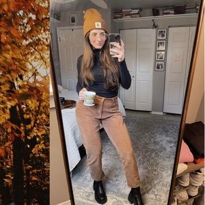 St. John's Bay Brown Straight-Leg Corduroy Pants